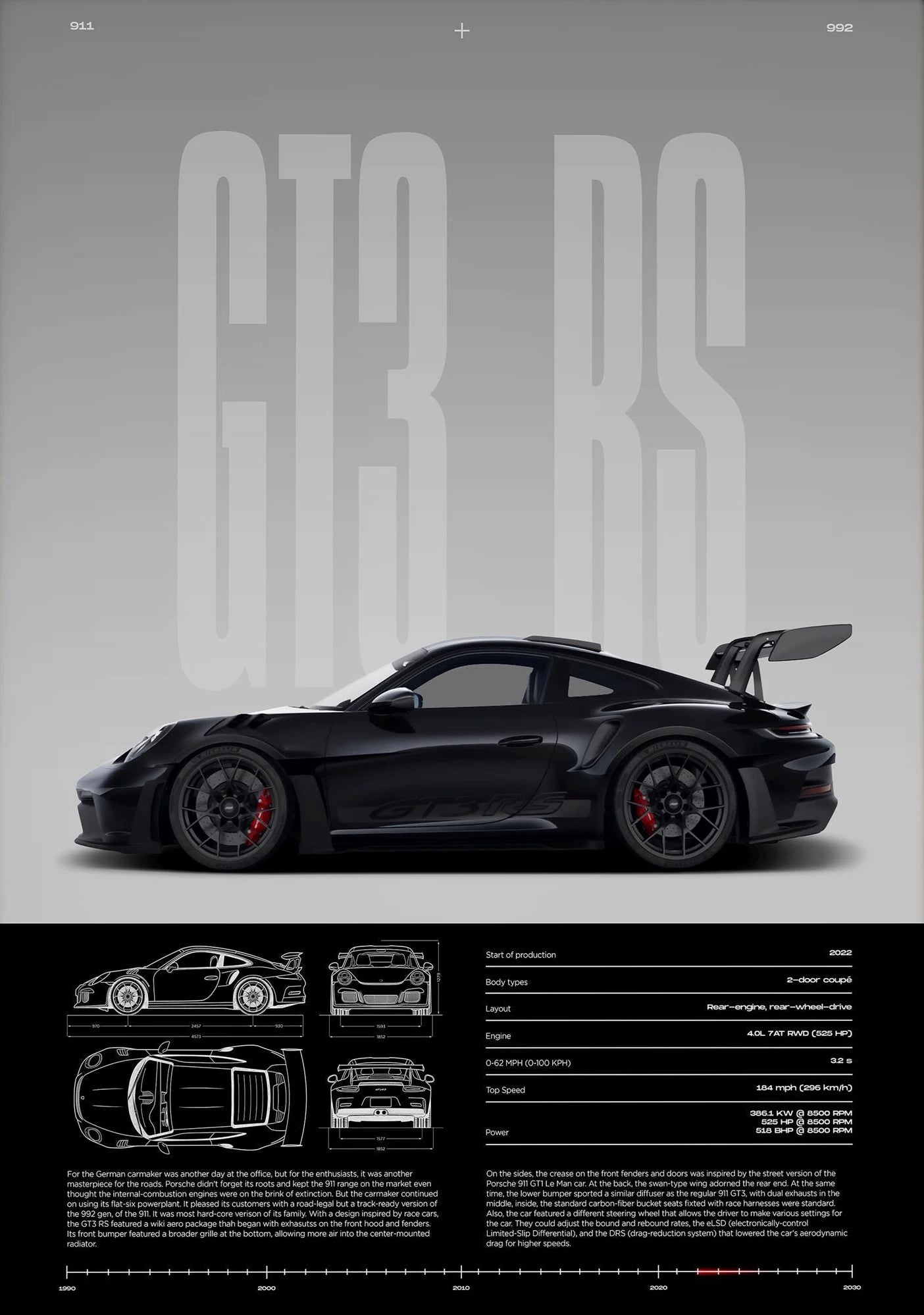 Frameless,Classic Simple Wall Art Cars Luxury Esthetics Super Sports Car HD Canvas Print Poster Home Living Room and Bedroom Dec