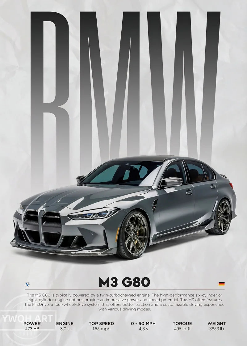 1Pc Frameless Black Famous Cars Competition Poster Picture Mural Modern Canvas Painting Wall Art Home Decoration Print for Livin
