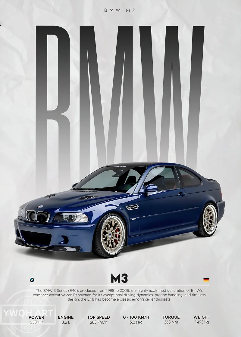 1Pc Frameless Black Famous Cars Competition Poster Picture Mural Modern Canvas Painting Wall Art Home Decoration Print for Livin