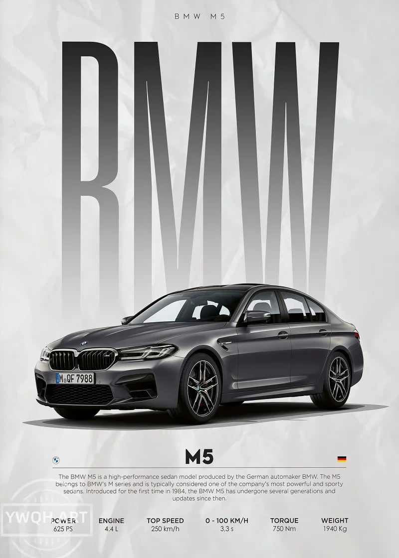 1Pc Frameless Black Famous Cars Competition Poster Picture Mural Modern Canvas Painting Wall Art Home Decoration Print for Livin