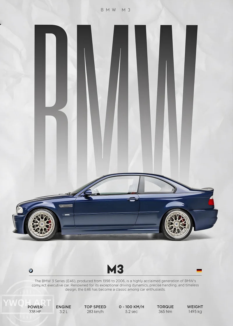 1Pc Frameless Black Famous Cars Competition Poster Picture Mural Modern Canvas Painting Wall Art Home Decoration Print for Livin
