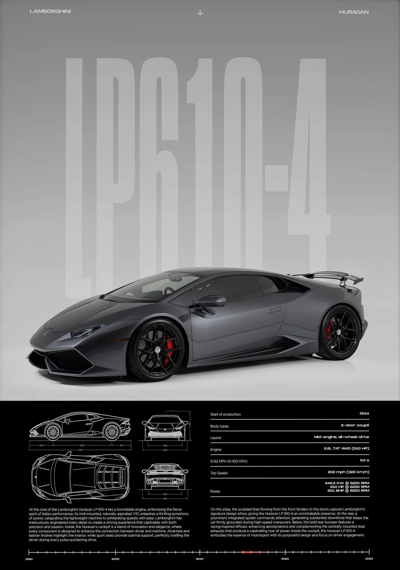 Frameless,Classic Simple Wall Art Cars Luxury Esthetics Super Sports Car HD Canvas Print Poster Home Living Room and Bedroom Dec