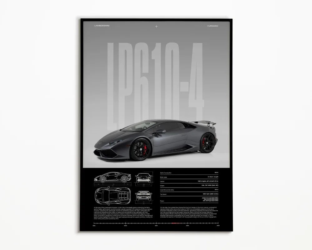 Frameless,Classic Simple Wall Art Cars Luxury Esthetics Super Sports Car HD Canvas Print Poster Home Living Room and Bedroom Dec